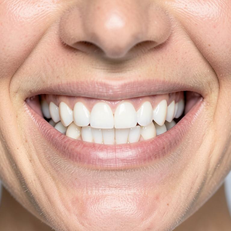 Teeth after whitening and smile correction